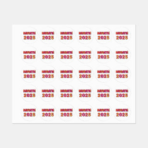 Feierliche "NAVRATRI 2025" Farbige Typografie Etiketten