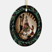 Feierliche Neujahrsfeier Blätter Berries Pic Keramik Ornament (Rechts)