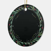 Feierliche Neujahrsfeier Blätter Berries Pic Keramik Ornament (Links)