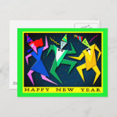 Feierliche Neujahrskarte Feiertagspostkarte (Vorne/Hinten)