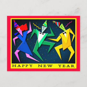 Feierliche Neujahrskarte Feiertagspostkarte