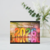 Feierliche Neujahrskarte Feiertagspostkarte (Stehend Vorderseite)