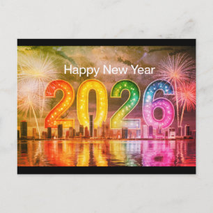 Feierliche Neujahrskarte Feiertagspostkarte