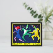 Feierliche Neujahrskarte Feiertagspostkarte (Stehend Vorderseite)