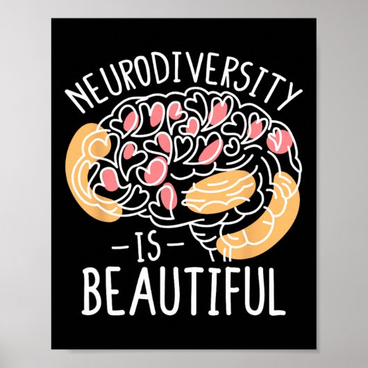Feierliche Neurovielfalt ist schön Poster (Vorne)