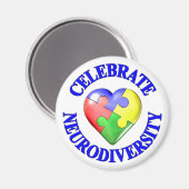 Feierliche Neurovielfalt Magnet (Vorderseite/Rückseite)