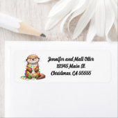 Feierliche Niedliche Weihnachten Otter in Lights u (Insitu)