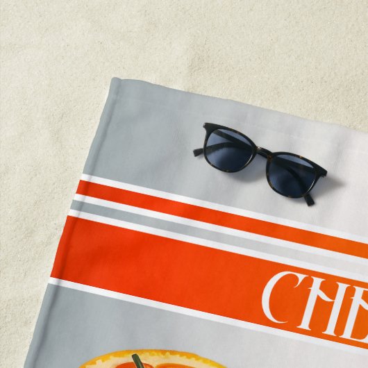 Feierliche Orange Cocktail Happy Hour Strandtuch (Beispiel)
