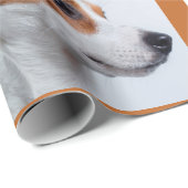 Feierliche Orange Dog Bones Foto Collage Weihnacht Geschenkpapier (Rolleneckpunkt)
