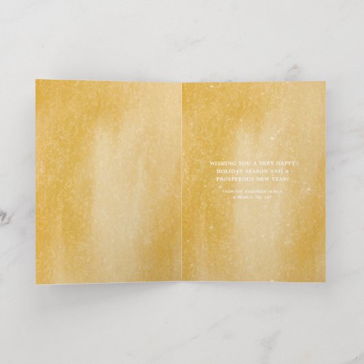 Feierliche Orange Gold Weihnachts Black Cat Kaffee (Innen Abgelegt)