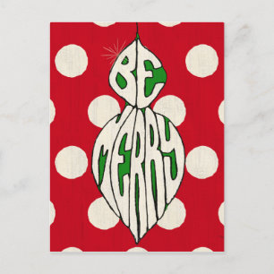 Feierliche Ornament sei fröhlich Feiertagspostkarte