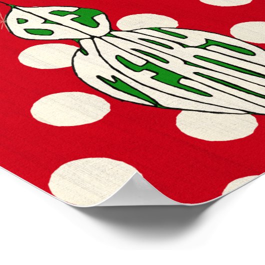 Feierliche Ornament sei fröhlich Poster (Ecke)