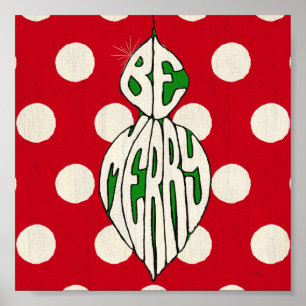 Feierliche Ornament sei fröhlich Poster