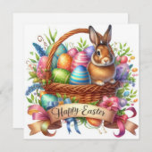 Feierliche Osterfeier Sonnige Illustration Feiertagskarte (Vorne/Hinten)