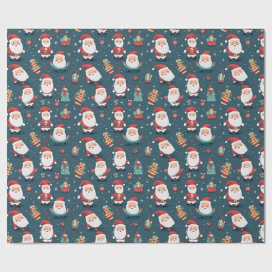 Feierliche Parade des Weihnachtsmannes Geschenkpapier (Flach)