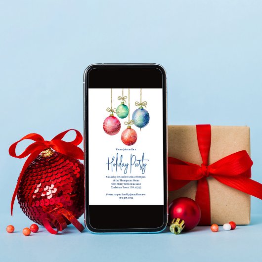 Feierliche Party Einfache Wasserfarben Ornamente Einladung