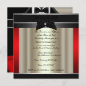 Feierliche Party Einladung zum Abendessen mit schw (Vorne/Hinten)