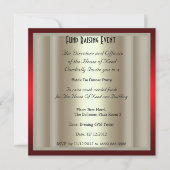 Feierliche Party Einladung zum Abendessen mit schw (Vorderseite)