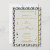 Feierliche Party Einladung zum Jahreswechsel (Rückseite)