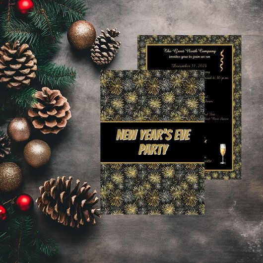 Feierliche Party Einladung zum Jahreswechsel