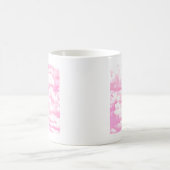 Feierliche Pastel Pink glückliche Wolken Kaffeetasse (Mittel)