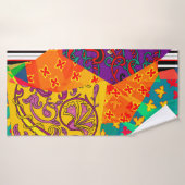 Feierliche Patchwork in indianisch, türkisch, ital Badehandtuch (Badehandtuch)