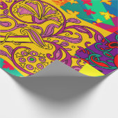 Feierliche Patchwork in indianisch, türkisch, ital Geschenkpapier (Ecke)