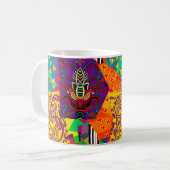 Feierliche Patchwork in indianisch, türkisch, ital Kaffeetasse (Vorderseite Links)