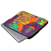 Feierliche Patchwork in indianisch, türkisch, ital Laptopschutzhülle (Vorne Knopf)