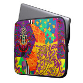 Feierliche Patchwork in indianisch, türkisch, ital Laptopschutzhülle (Vorderseite Links)