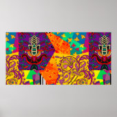 Feierliche Patchwork in indianisch, türkisch, ital Poster (Vorne)