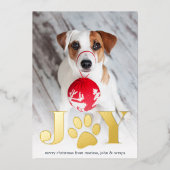 Feierliche Paws | FOTO Folien Feiertagskarte (Vorderseite)