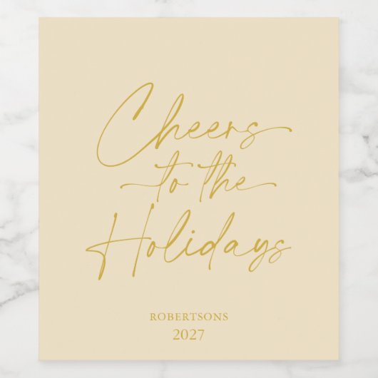 Feierliche Personalisierte Weinflasche Weinetikett (Einzelnes Label)