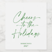 Feierliche Personalisierte Weinflasche Weinetikett (Einzelnes Label)