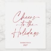 Feierliche Personalisierte Weinflasche Weinetikett (Einzelnes Label)