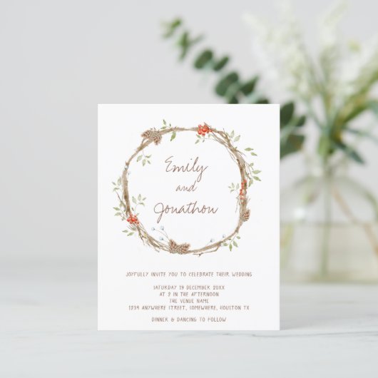 Feierliche Pines Berries Hochzeitsfeier (Stehend Vorderseite)