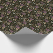 Feierliche Pink Black One Line Art Pattern Urlaub Geschenkpapier (Ecke)