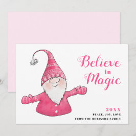 Feierliche Pink Weihnachten Niedlich Gnome Glauben