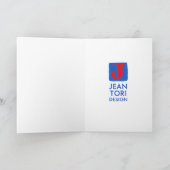 Feierliche Poinsettia Feuerstelle Karte (Innenseite)