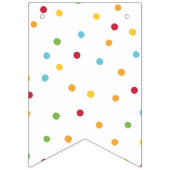 Feierliche Polka Dot Geburtstagsparty Wimpelkette (Erste Fahne)