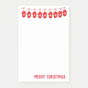 Feierliche Post-it-Notes-Mittens Post-it Klebezettel