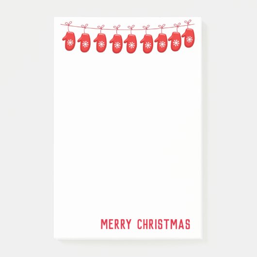 Feierliche Post-it-Notes-Mittens Post-it Klebezettel (Vorderseite)