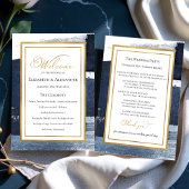 feierliche Programme | Navy Blue Wedding Abstrakt