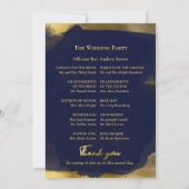 feierliche Programme | Navy Blue Wedding Abstrakt (Rückseite)