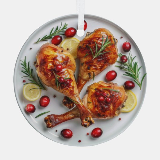 Feierliche Rast Türkei Legs Urlaub Ornament Aus Glas (Rückseite)