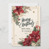 Feierliche Red Berries Frohe Weihnachten (Vorderseite)