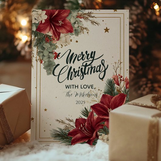 Feierliche Red Berries Frohe Weihnachten