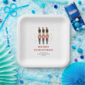 Feierliche Red & Gold Nutcracker Weihnachten Pappteller (Party)