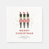 Feierliche Red & Gold Nutcracker Weihnachten Serviette (Vorderseite)