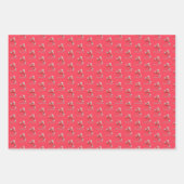 Feierliche Red Gold Weihnachtsbaum Geschenke Schne Geschenkpapier Set (Vorderseite 3)